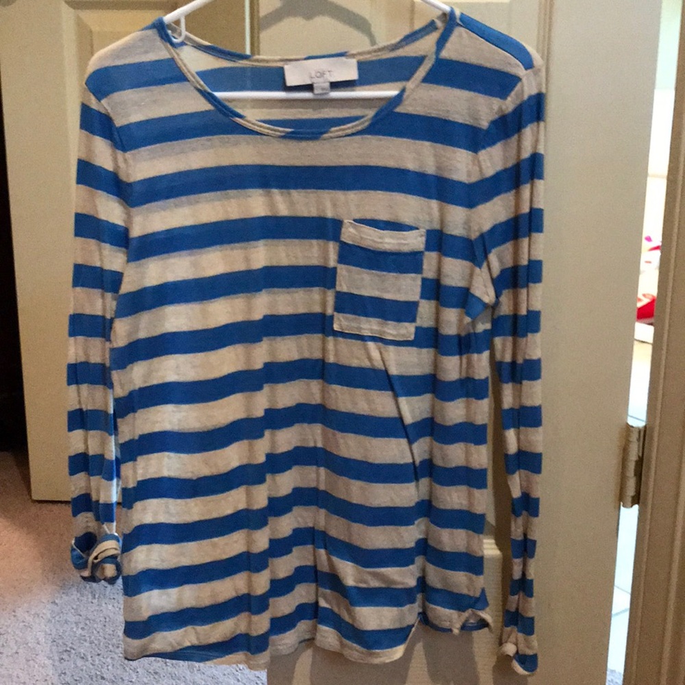 Loft striped long sleeve tee